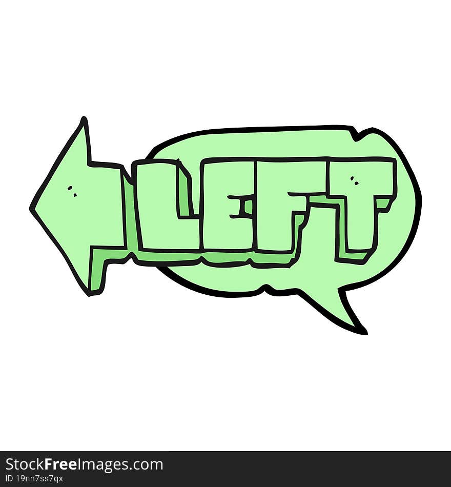 speech bubble cartoon left symbol