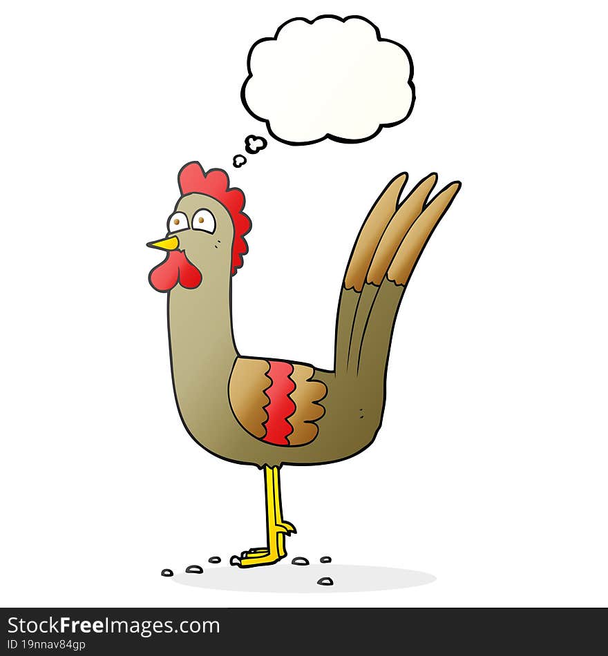 Thought Bubble Cartoon Chicken