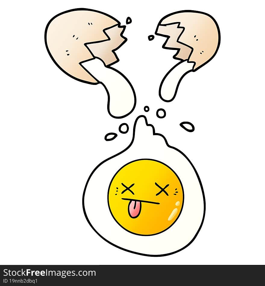 cartoon cracked egg. cartoon cracked egg