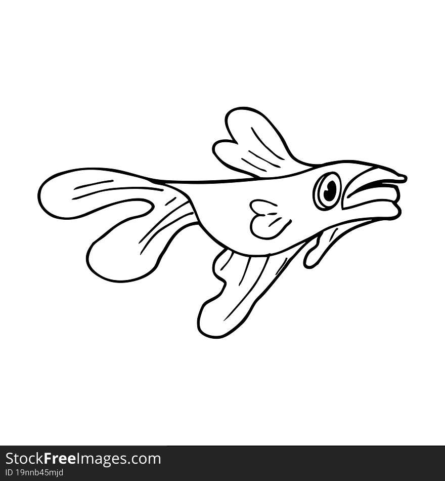 cartoon fighting fish