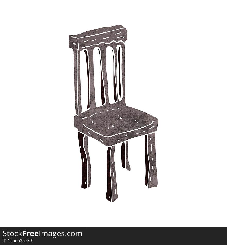 cartoon old wooden chair