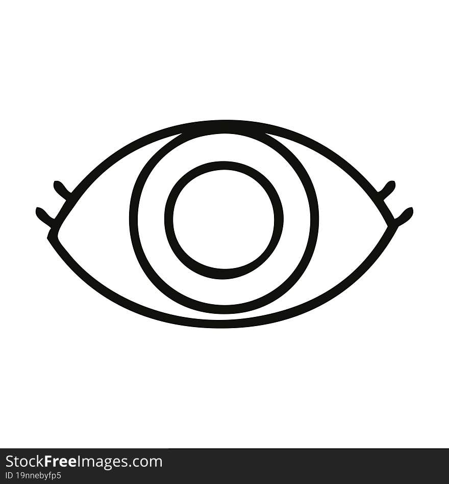 line drawing cartoon eye