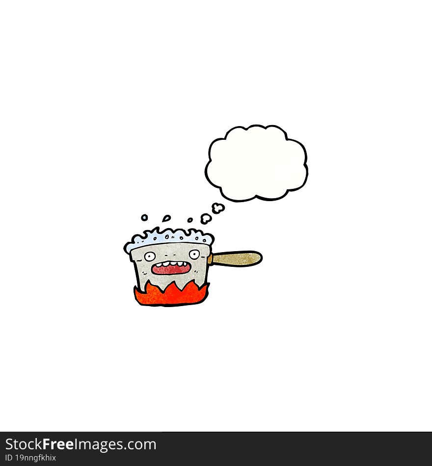 bubbling kitchen pan cartoon