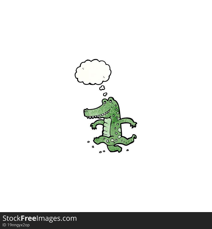 cartoon dancing crocodile