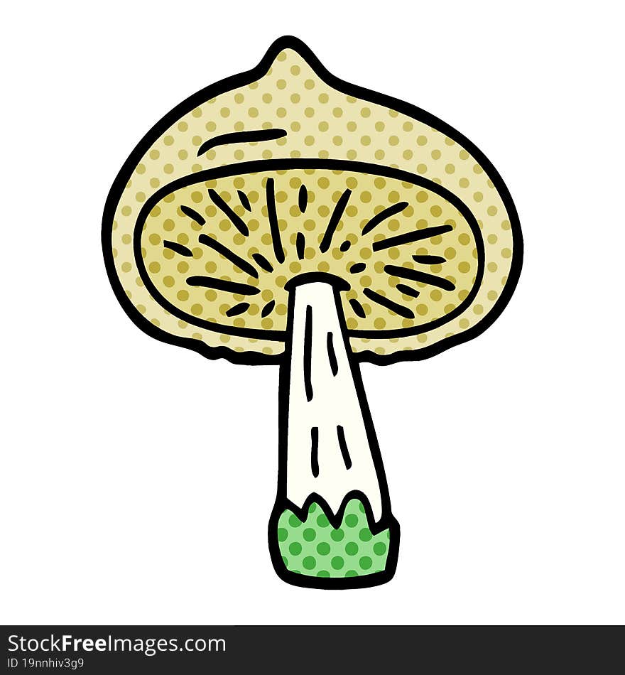 cartoon doodle mushroom