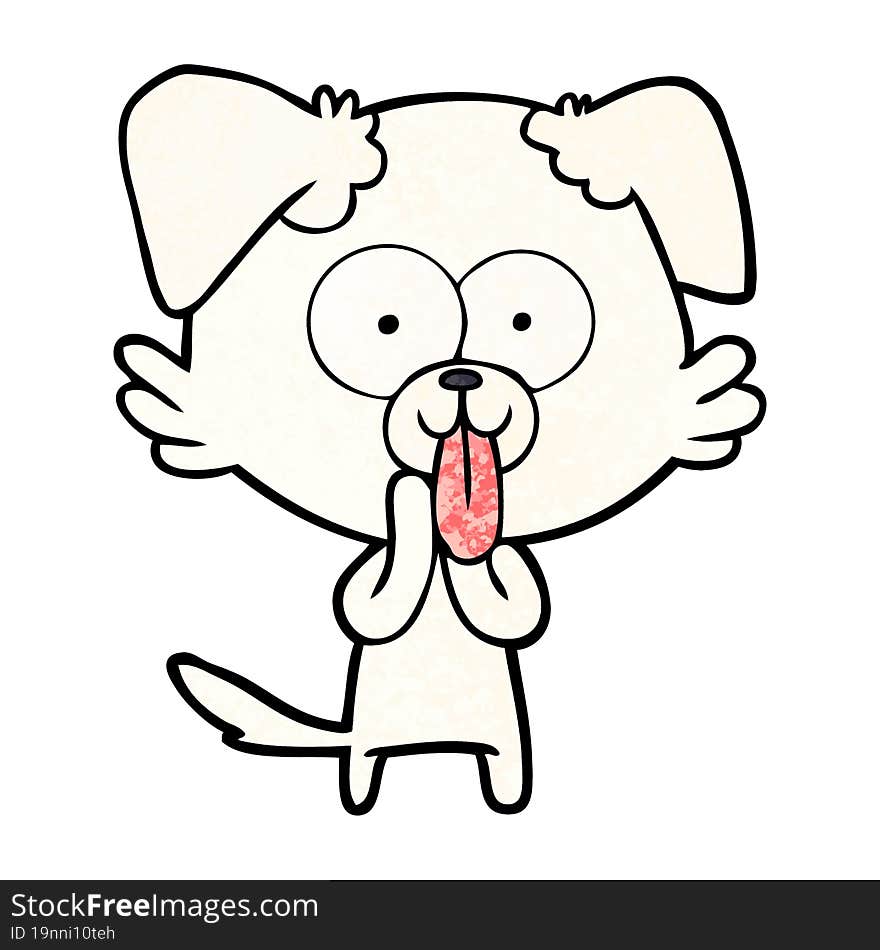 cartoon dog with tongue sticking out. cartoon dog with tongue sticking out