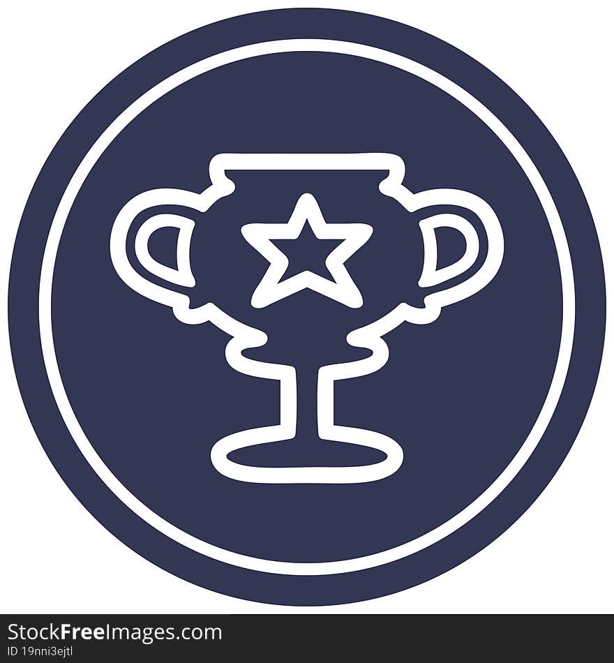 Trophy Cup Circular Icon