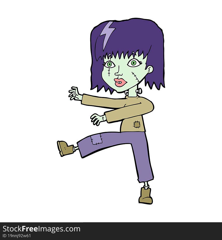 cartoon zombie girl