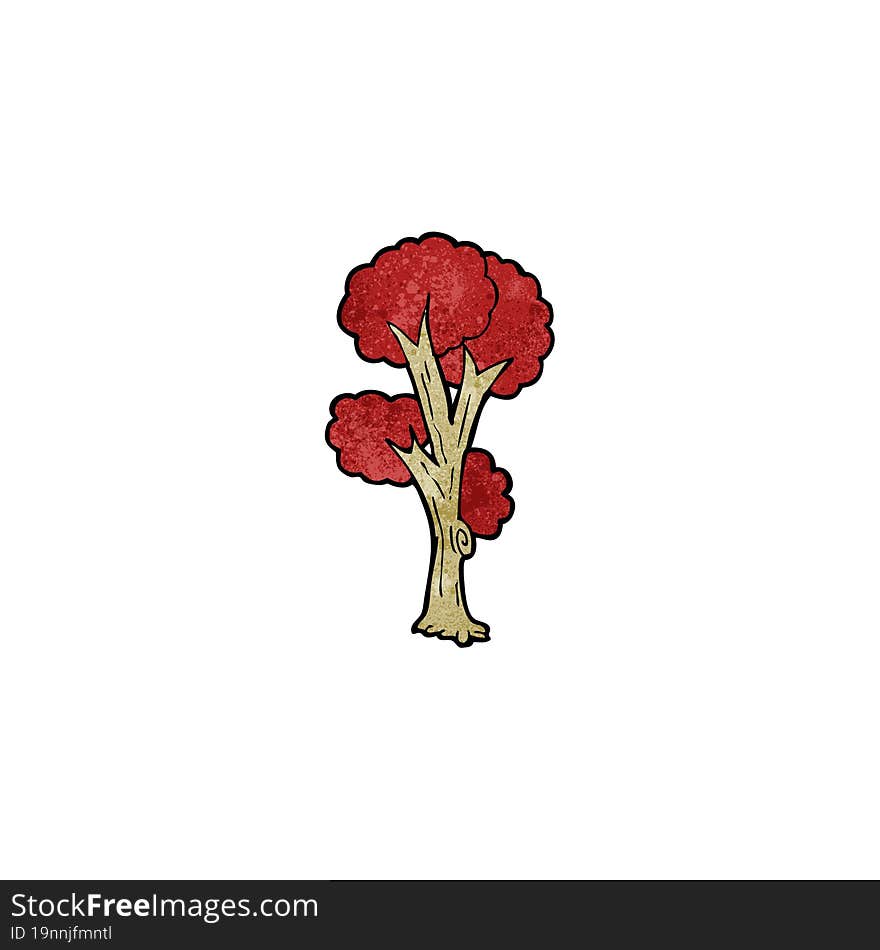 cartoon tree in fall