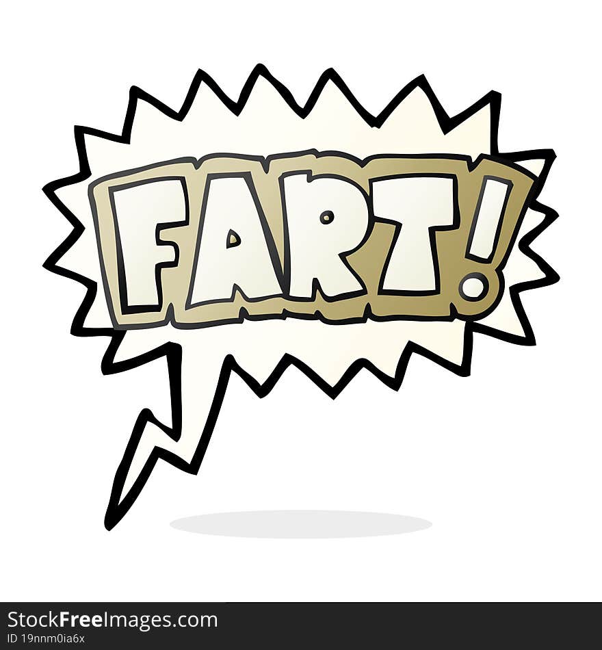 Speech Bubble Cartoon Fart Symbol