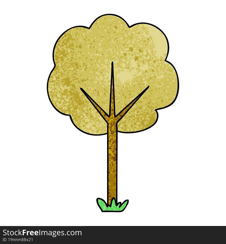 quirky hand drawn cartoon tree