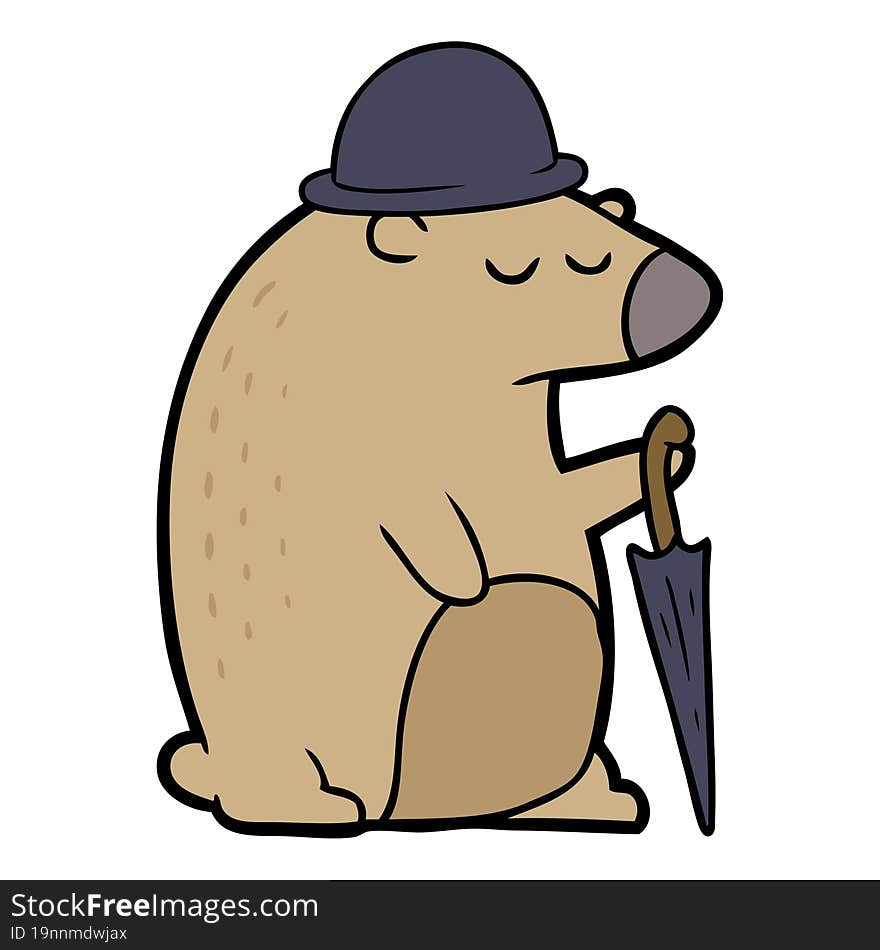 cartoon business bear. cartoon business bear