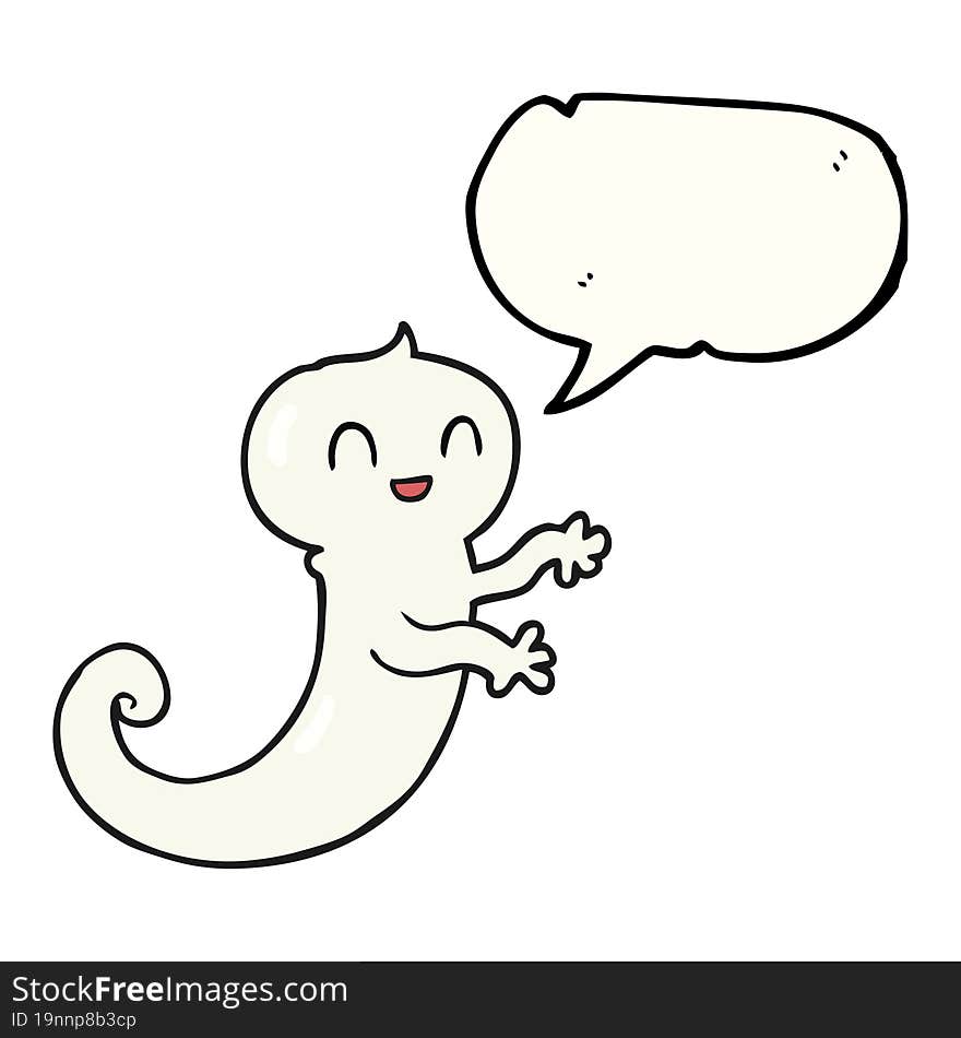 speech bubble cartoon ghost