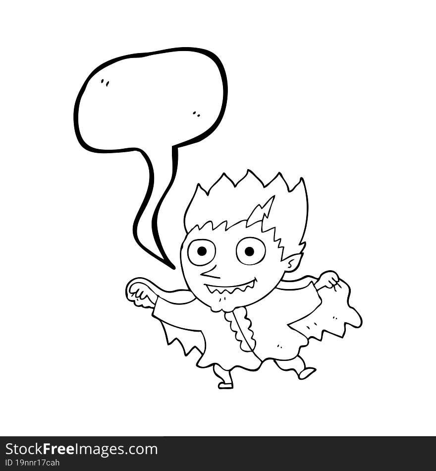 speech bubble cartoon vampire