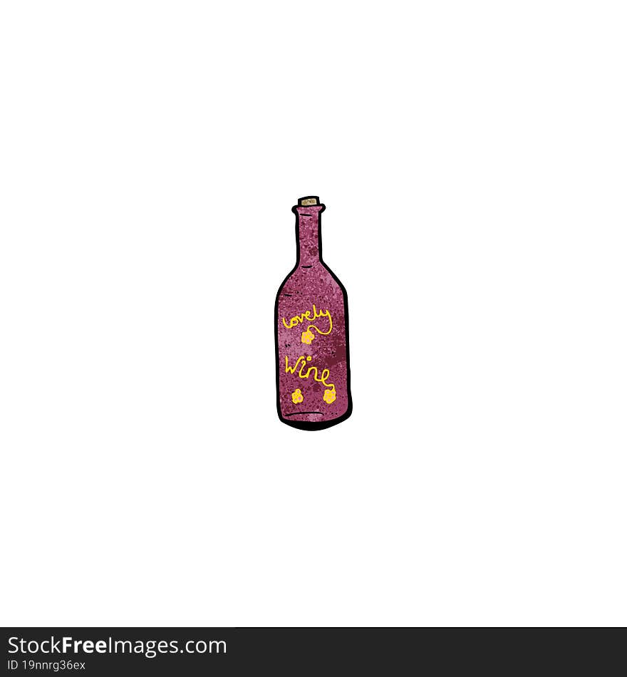 cartoon wine bottle