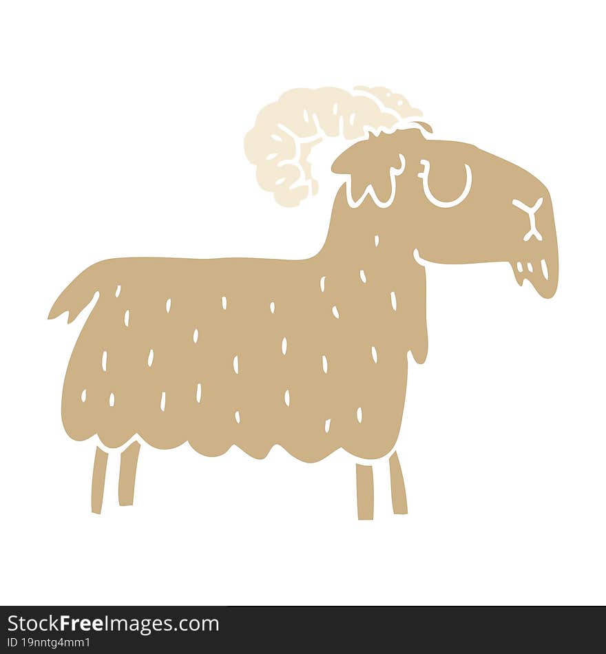 cartoon doodle stubborn goat