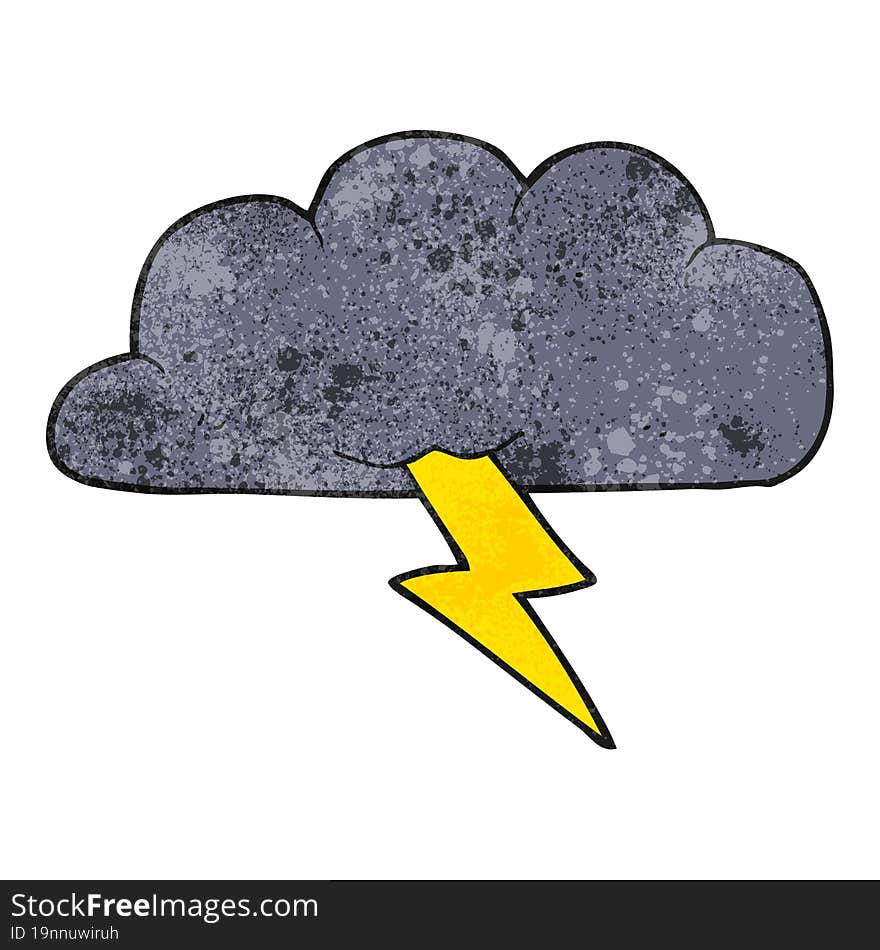 Textured Cartoon Thundercloud