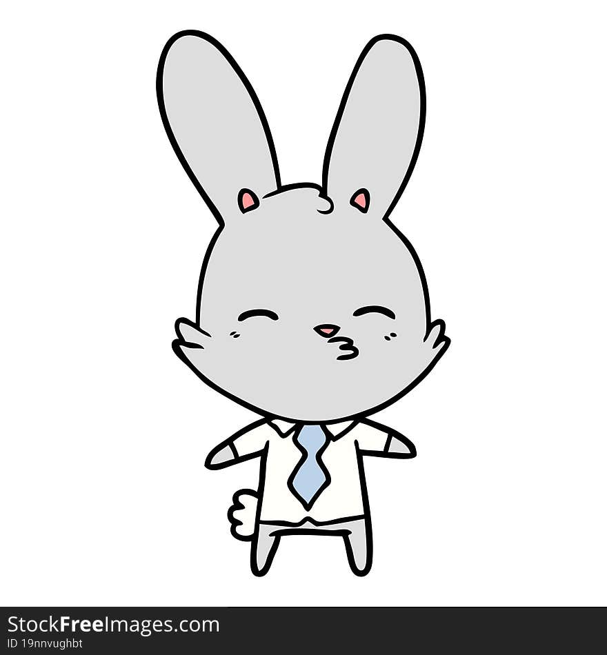 curious bunny cartoon. curious bunny cartoon