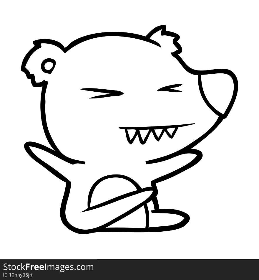 angry bear cartoon. angry bear cartoon