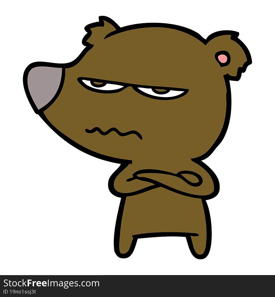 angry bear cartoon. angry bear cartoon