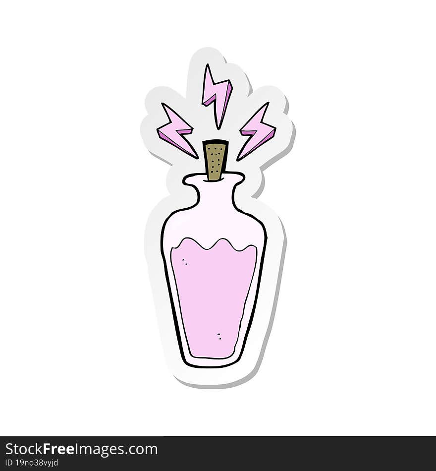 sticker of a cartoon potion