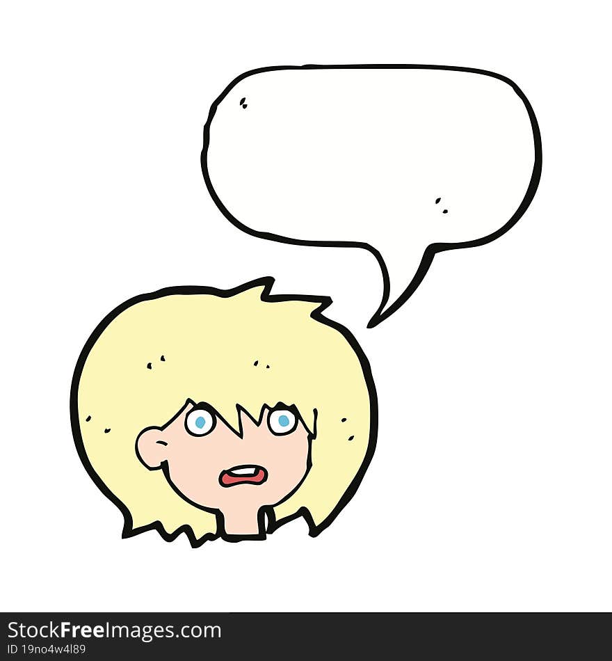 cartoon shocked expression  with speech bubble