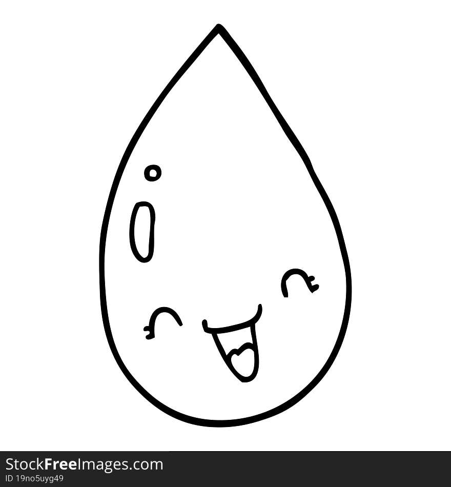 cartoon raindrop