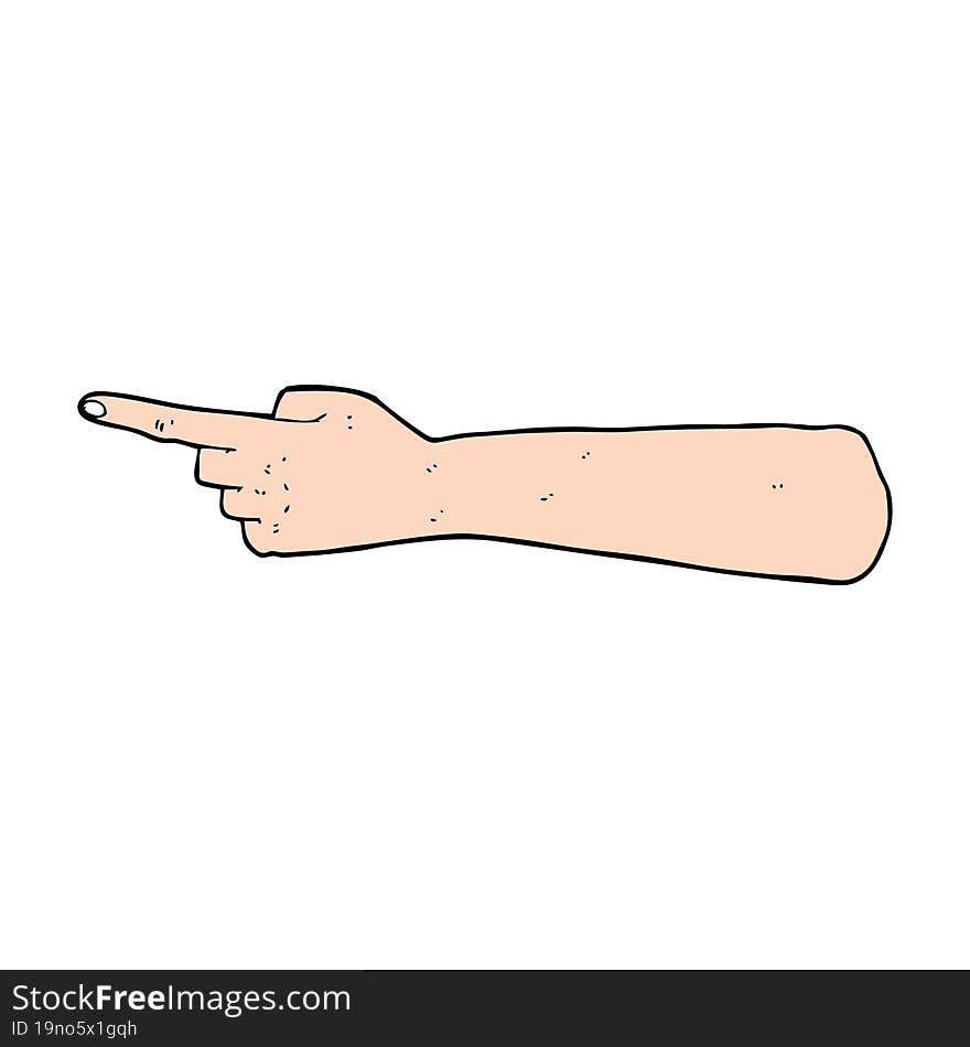 pointing hand cartoon