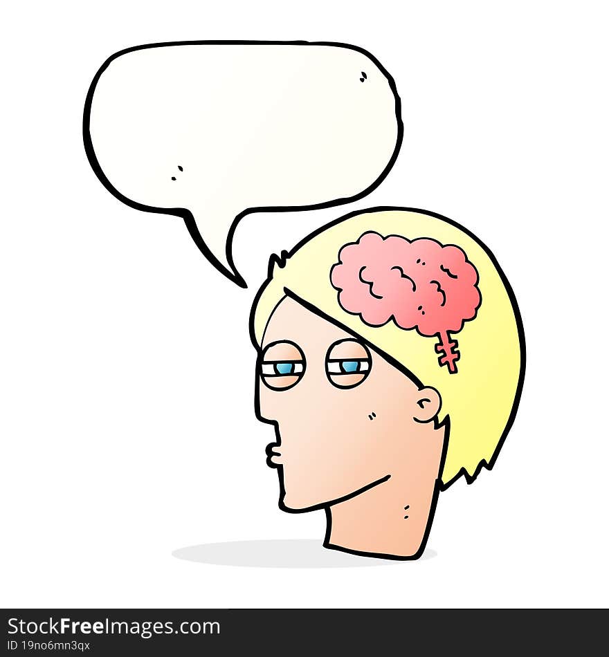 cartoon man thinking carefully with speech bubble