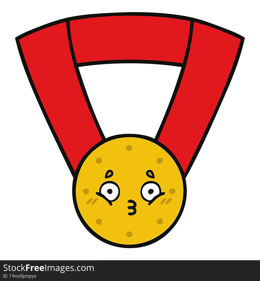 cute cartoon gold medal