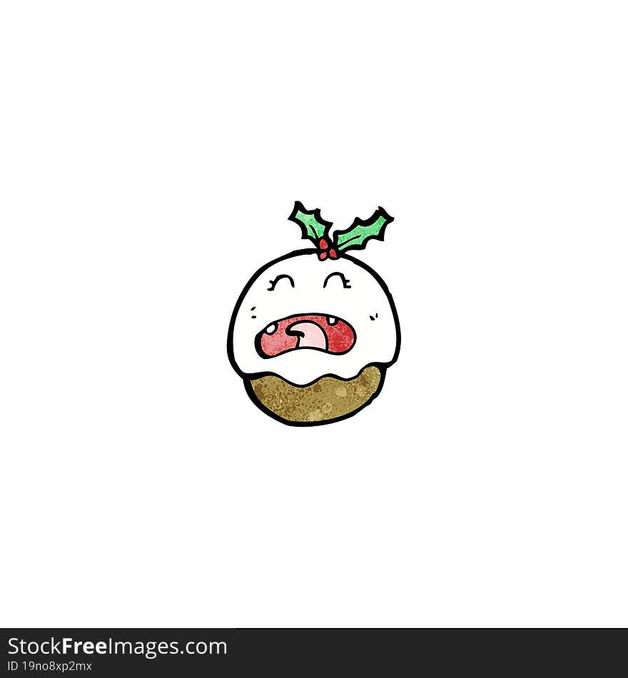 cartoon christmas pudding