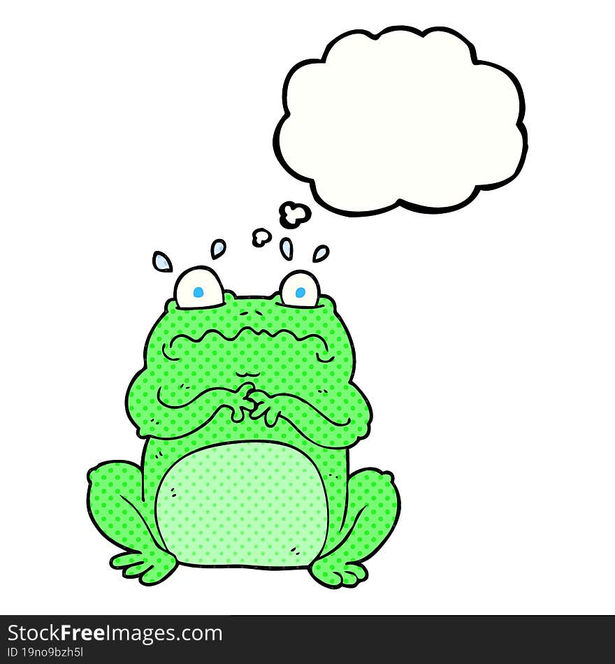 Thought Bubble Cartoon Funny Frog