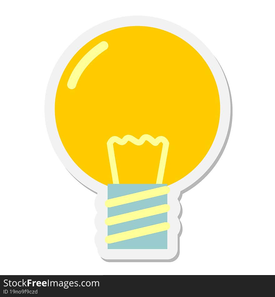 light bulb sticker