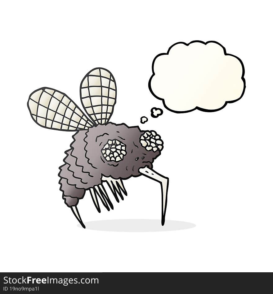 Thought Bubble Cartoon Fly