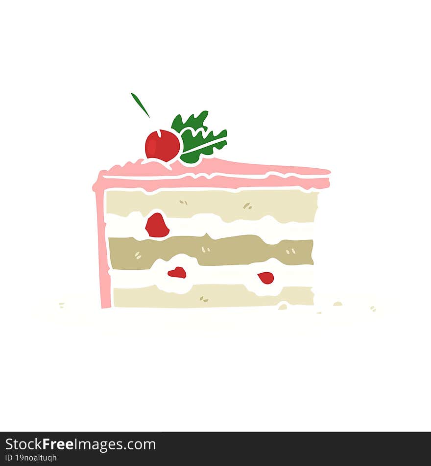 flat color style cartoon tasty dessert;cake