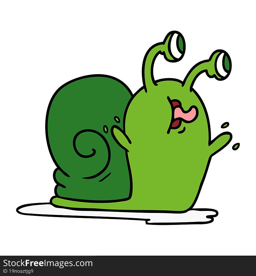 cartoon of a slimy snail