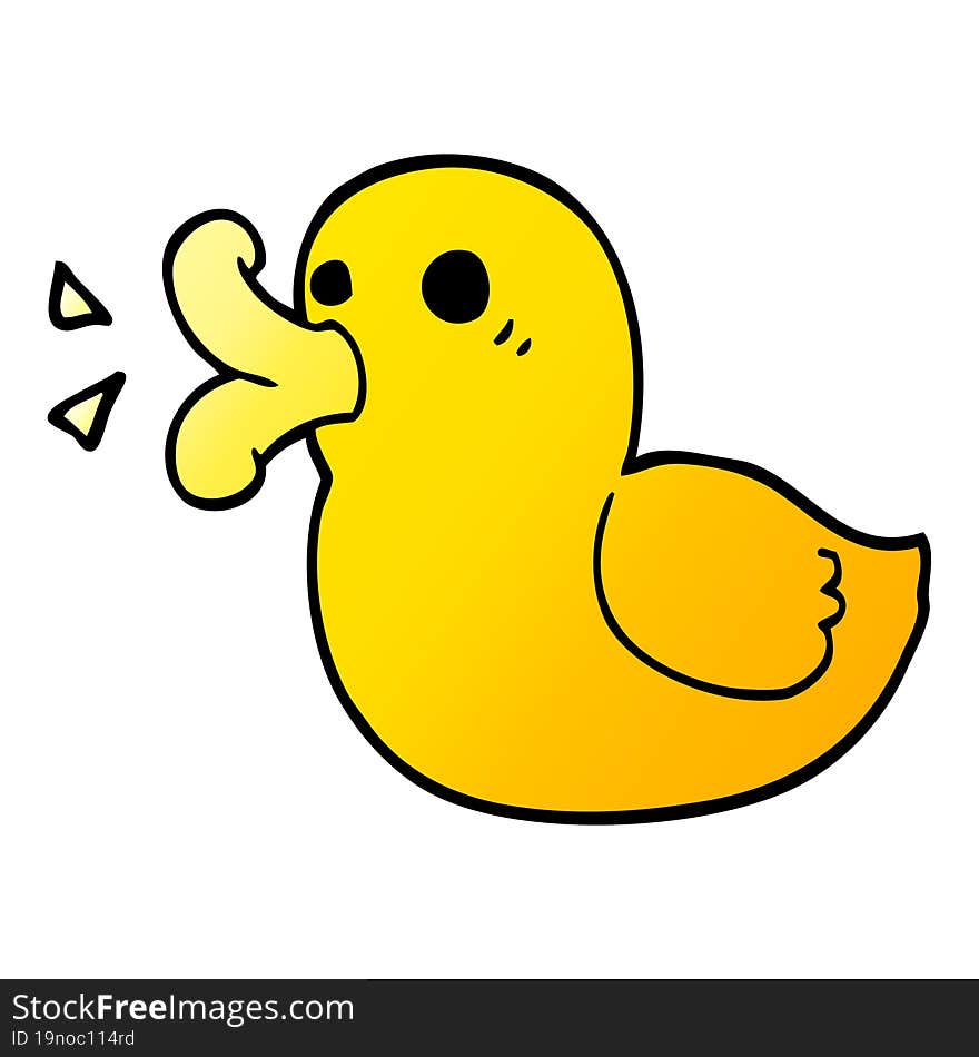 cartoon doodle rubber duck