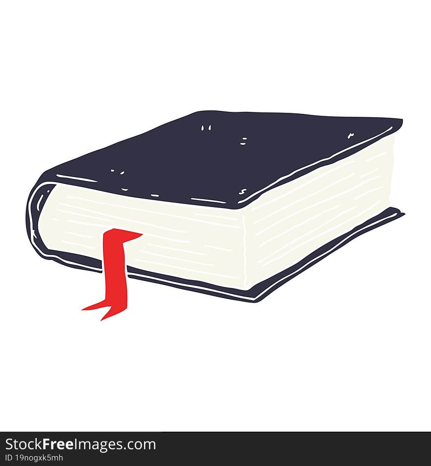 flat color illustration of a cartoon thick book