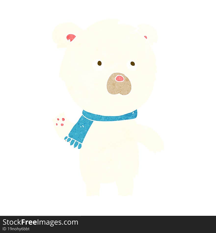 cartoon cute polar bear