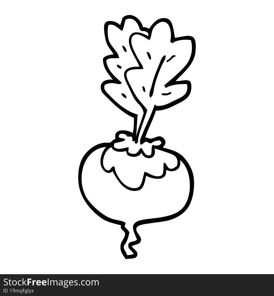 line drawing cartoon beetroot