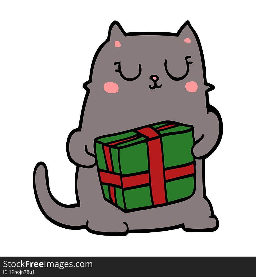 Cartoon Christmas Cat