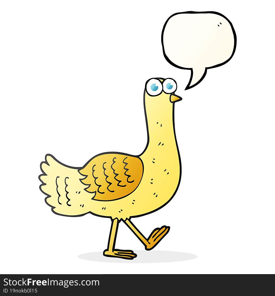 Speech Bubble Cartoon Bird