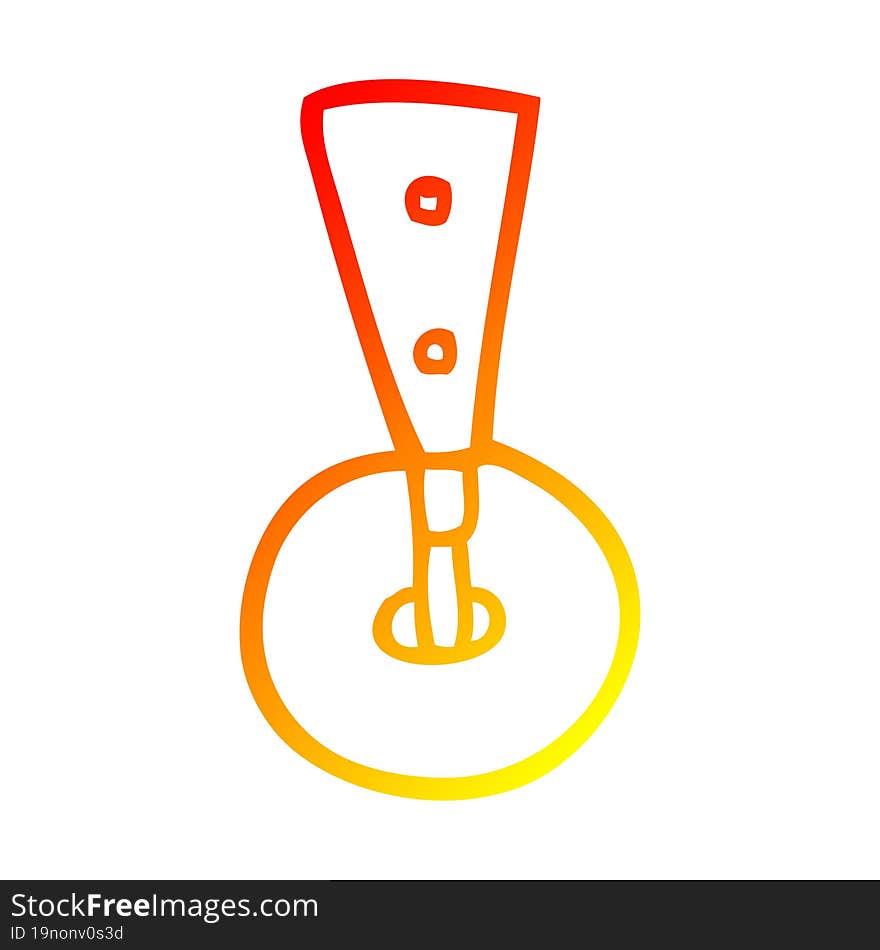 warm gradient line drawing cartoon caster wheel