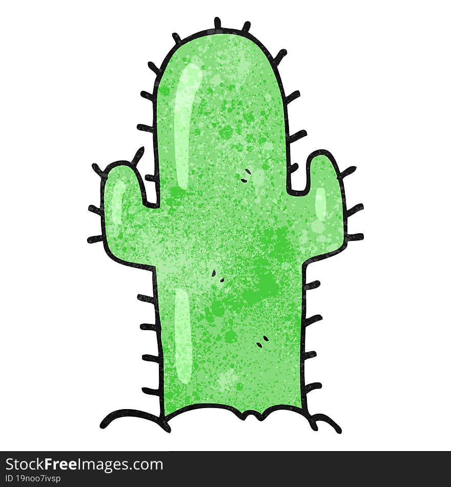 textured cartoon cactus