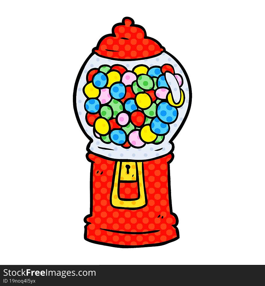 cartoon gumball machine. cartoon gumball machine