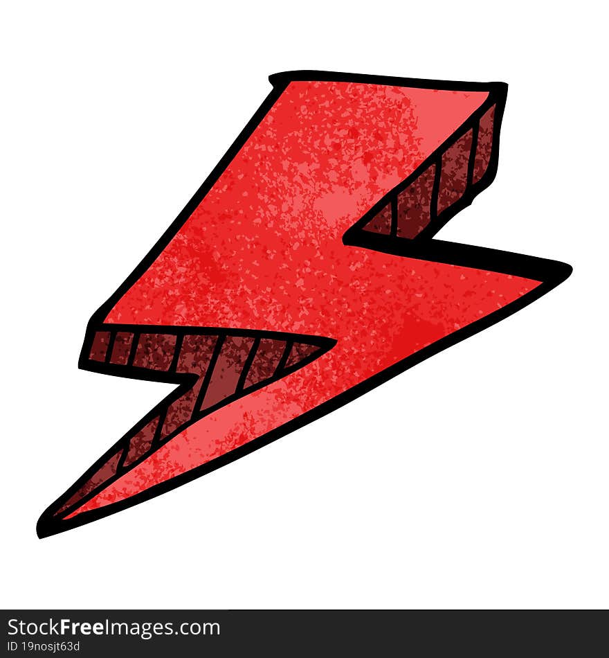 Cartoon Doodle Lightning Bolt