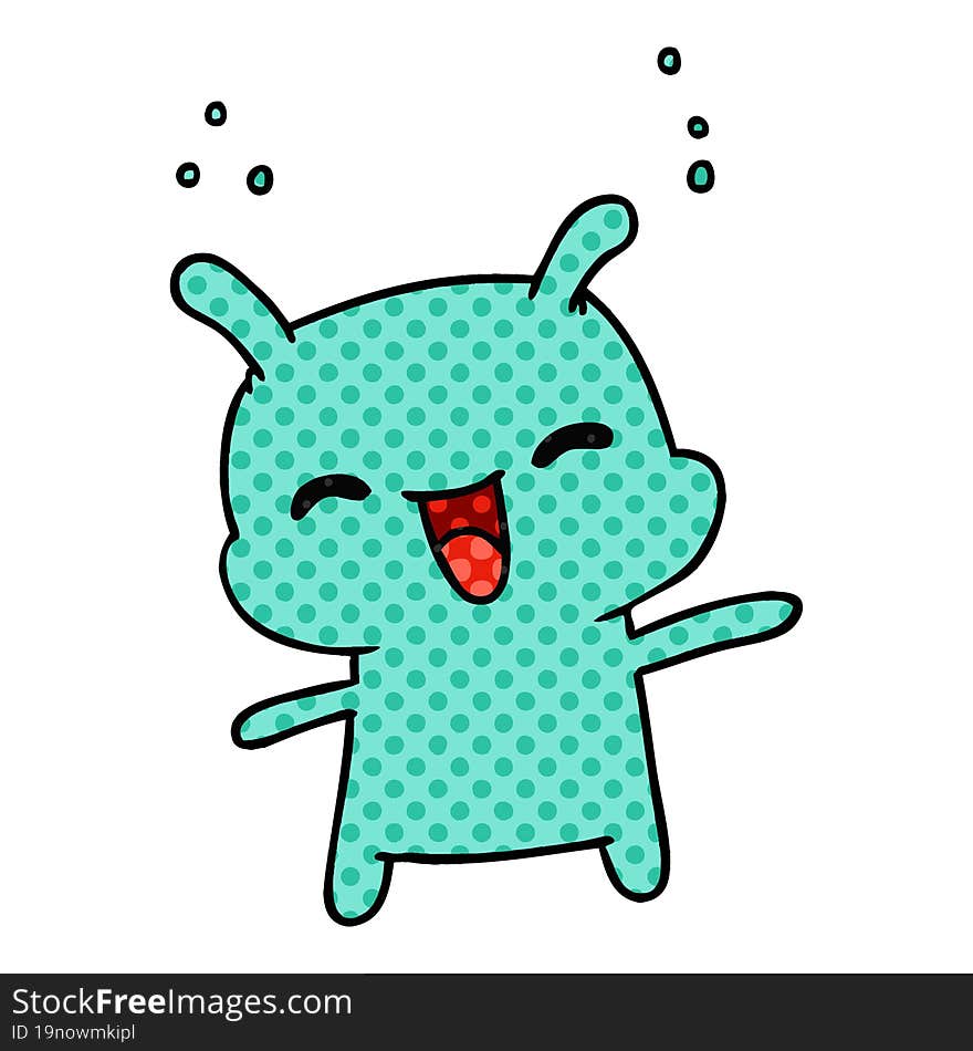 cartoon kawaii cute happy alien