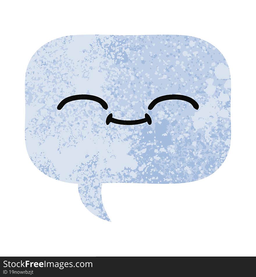 retro illustration style cartoon of a speech bubble