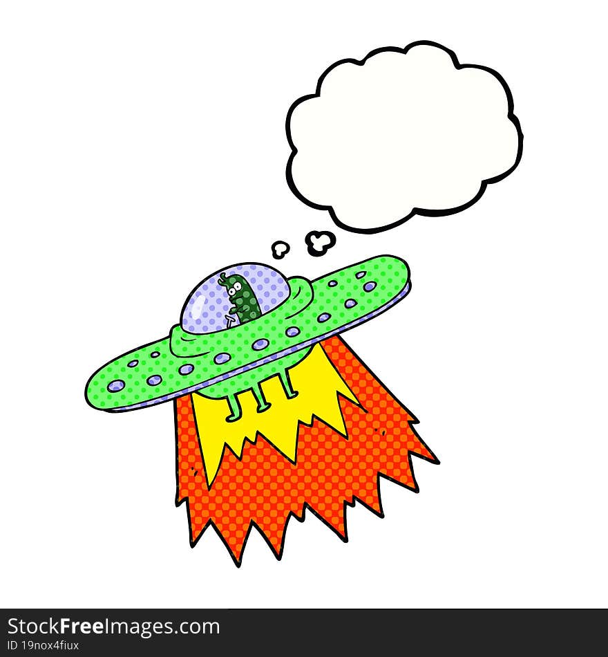 thought bubble cartoon ufo