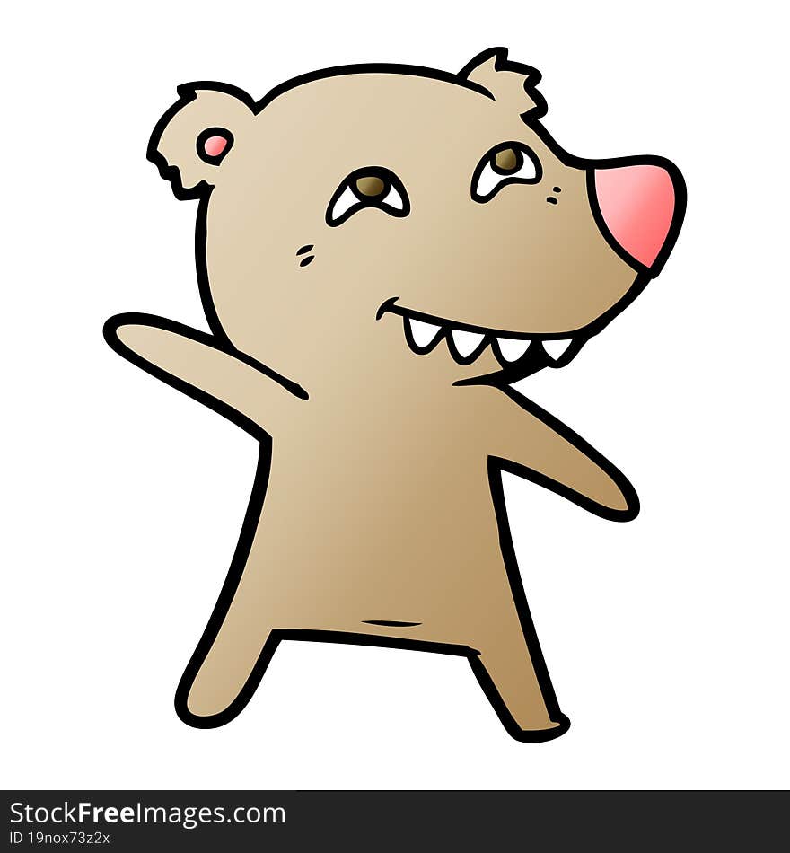 cartoon bear dancing. cartoon bear dancing